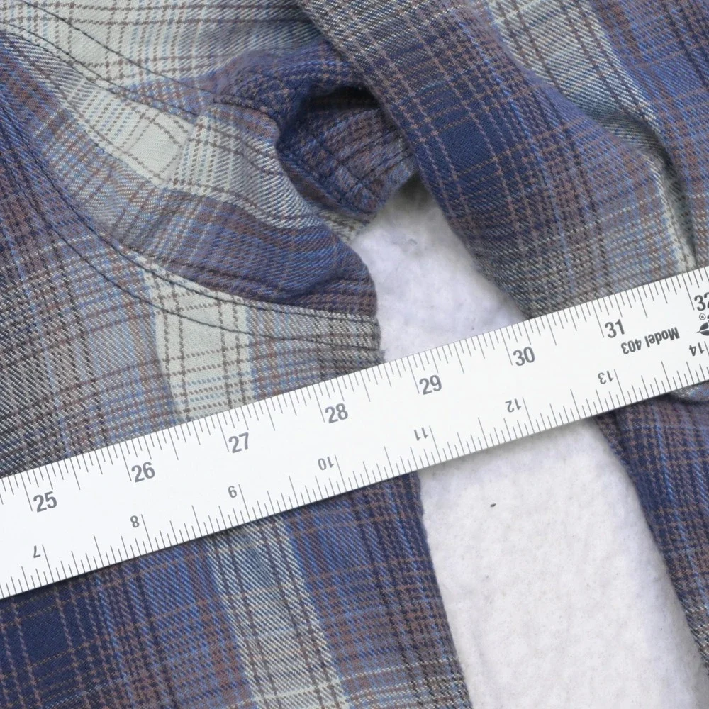 Duluth Trading Co Western Pearl Snap Flannel Mens 2XL Tall Standard Fit Plaid